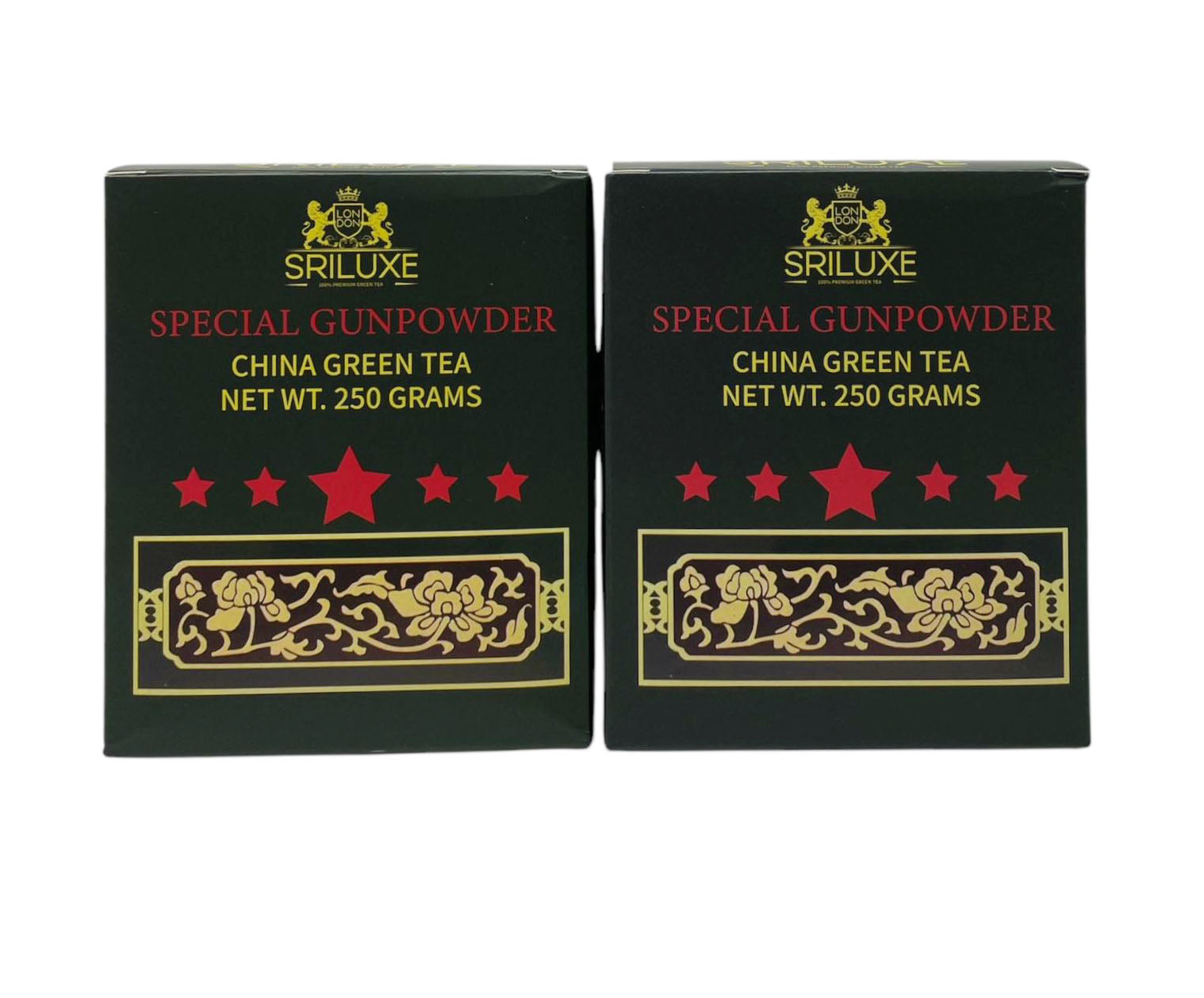 SRILUXE - Pack of 2 Loose Leaf Special Gunpowder Green Tea | Full-bodied Flavour | 100% Pure & Natural | Fresh Harvest NON GMO | Vegan Friendly (2 x 250g)