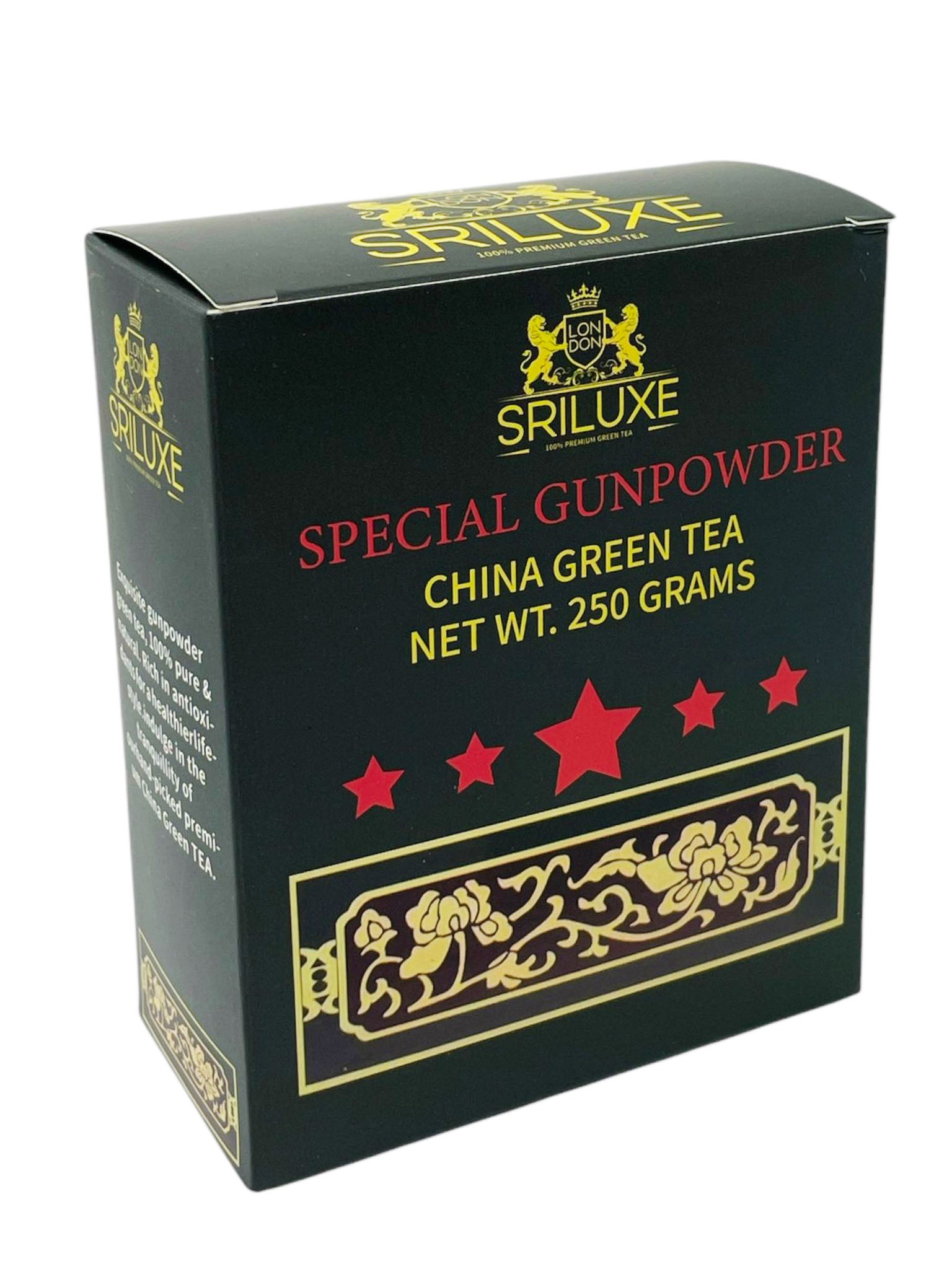 SRILUXE - Pack of 2 Loose Leaf Special Gunpowder Green Tea | Full-bodied Flavour | 100% Pure & Natural | Fresh Harvest NON GMO | Vegan Friendly (2 x 250g)