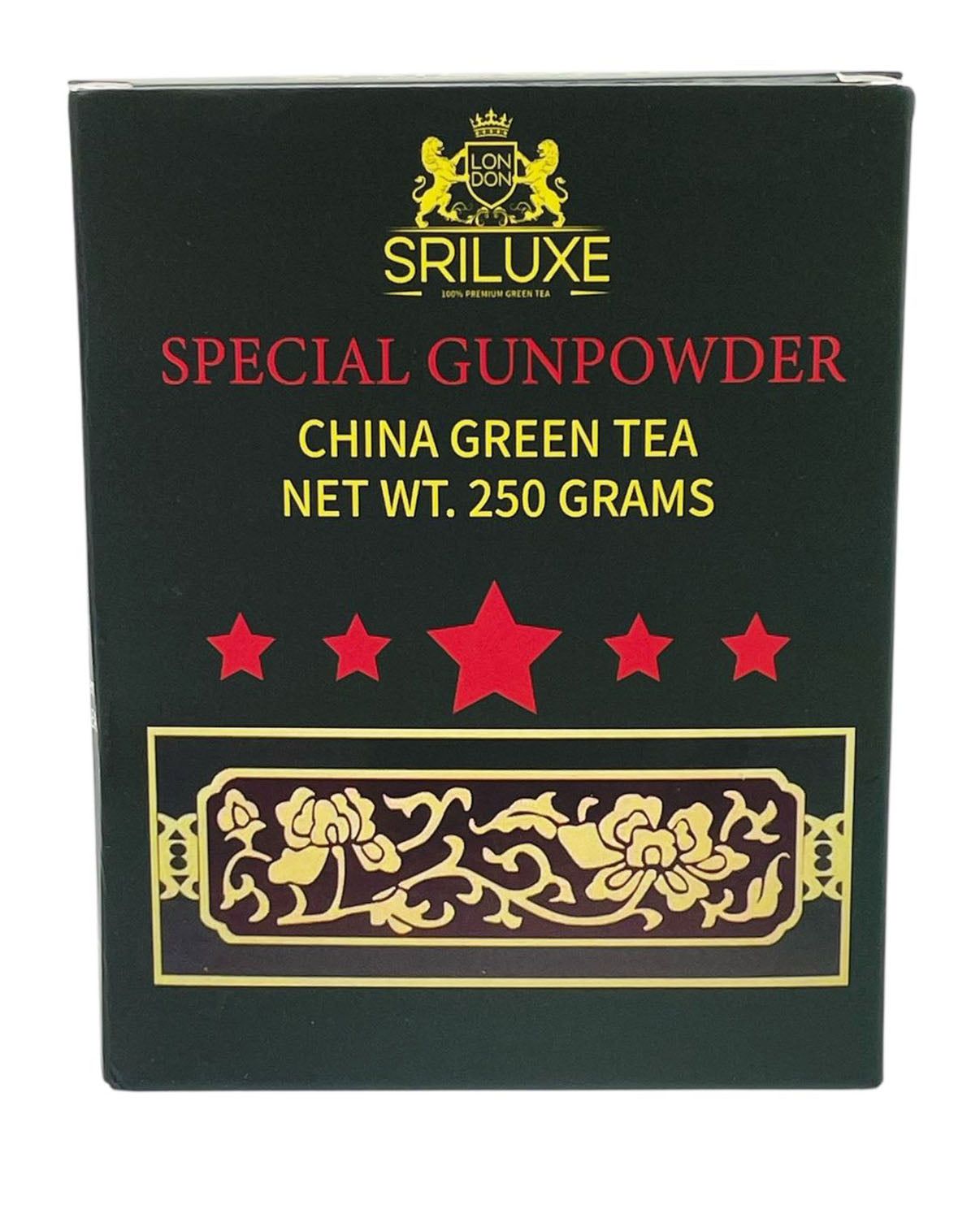 SRILUXE - Pack of 2 Loose Leaf Special Gunpowder Green Tea | Full-bodied Flavour | 100% Pure & Natural | Fresh Harvest NON GMO | Vegan Friendly (2 x 250g)