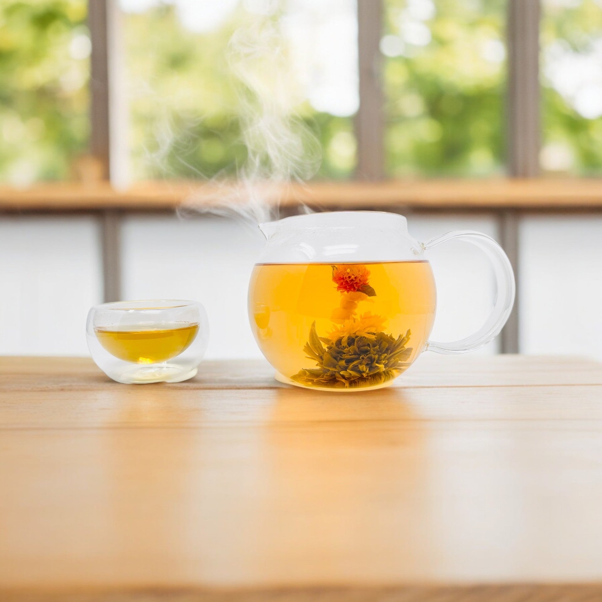 RILUXE - Luxury Blooming Flower Tea - 18 pcs of Assorted Premium Blooming Tea | Wonderfully Wrapped in White, Gold and Red | perfect for gifting or self-indulgence