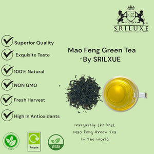 Mao Feng Green Tea | Savour the authentic essence of this superior green tea | 500g Loose Leaves Luxury Green tea | Great Source of Antioxidants | Natural & Pure