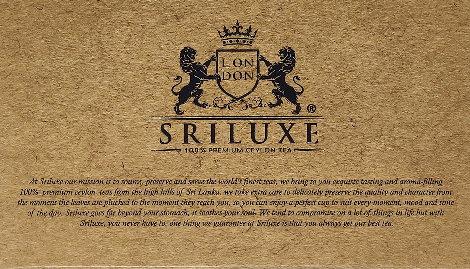 SRILUXE - Premium Quality Ceylon Organic Black Tea Bags | Sri Lankan Luxury Tea