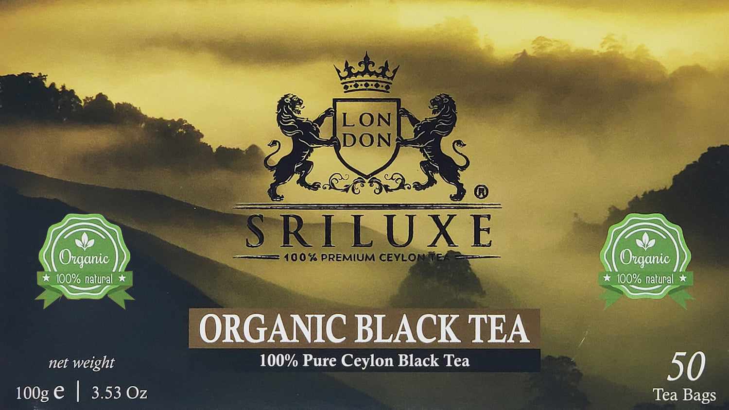 SRILUXE - Premium Quality Ceylon Organic Black Tea Bags | Sri Lankan Luxury Tea