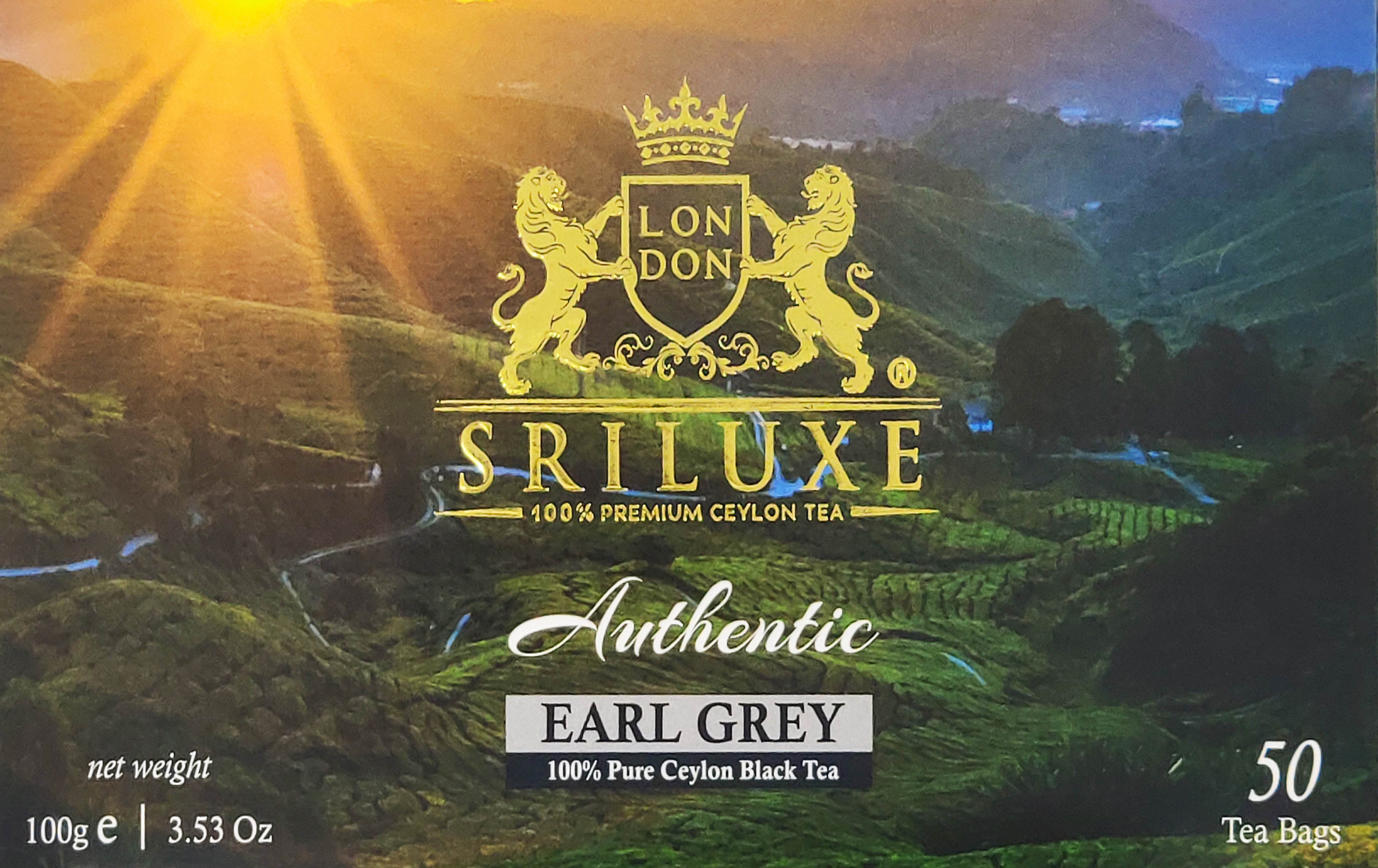 SRILUXE - Premium Quality Ceylon Earl Grey Tea Bags Finest Black Tea