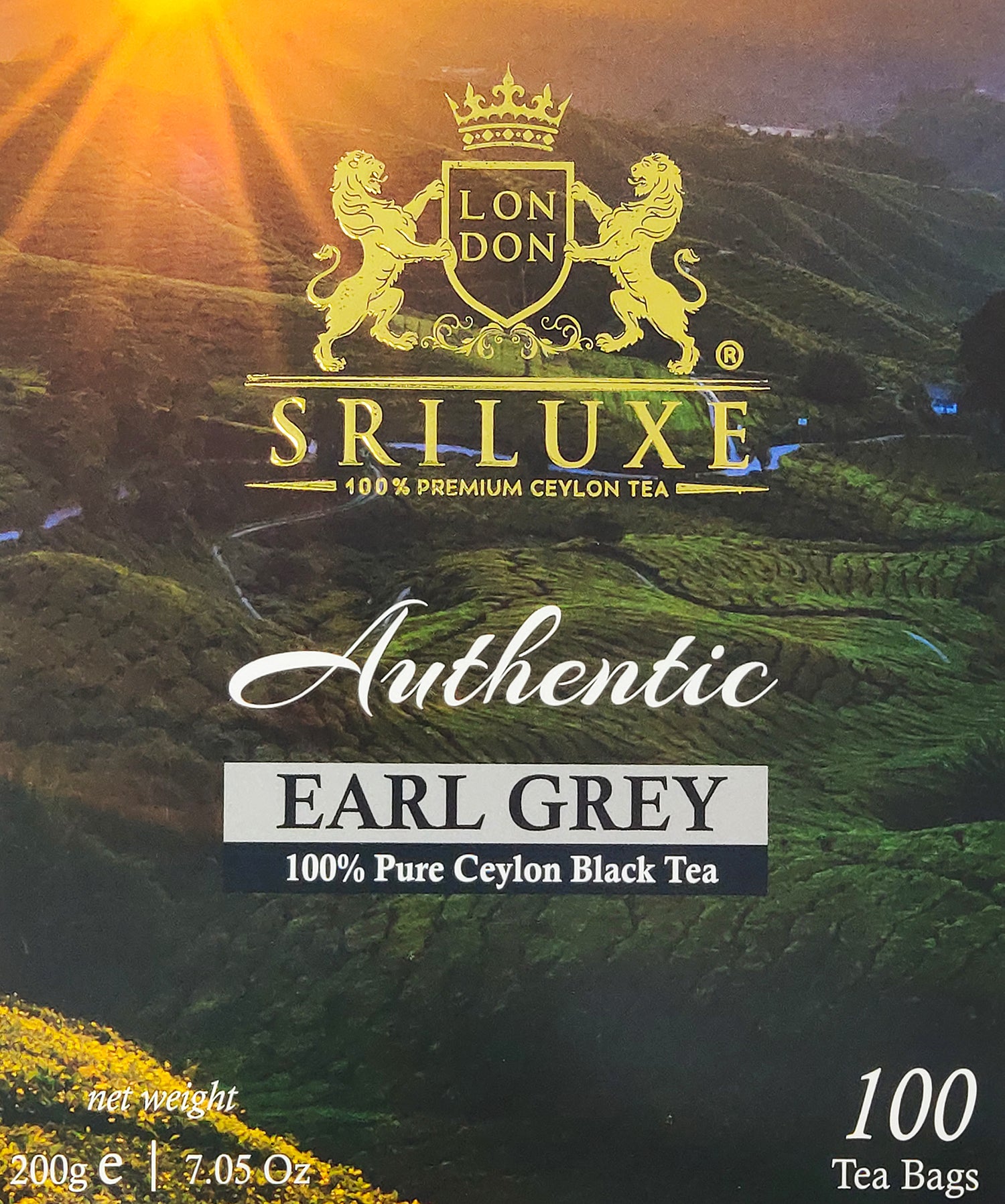 SRILUXE - Premium Quality Ceylon Earl Grey Tea Bags Finest Black Tea